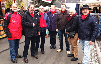 SPD Besucher des Katharinenmarktes